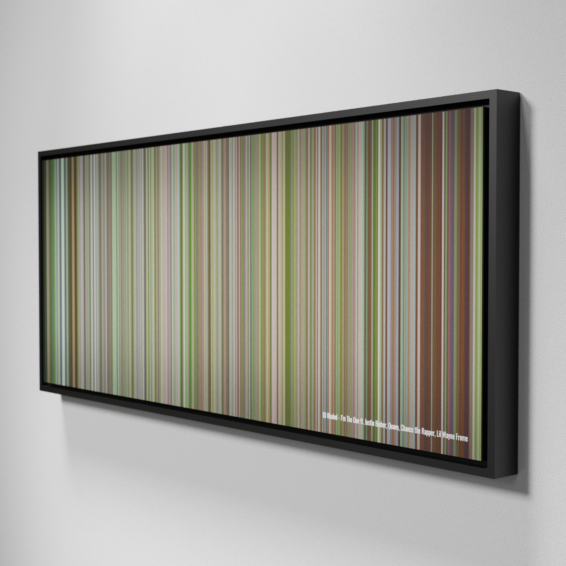 Side view of Framed Buff's of DJ-Khaled-Im-The-One Frome on the wall