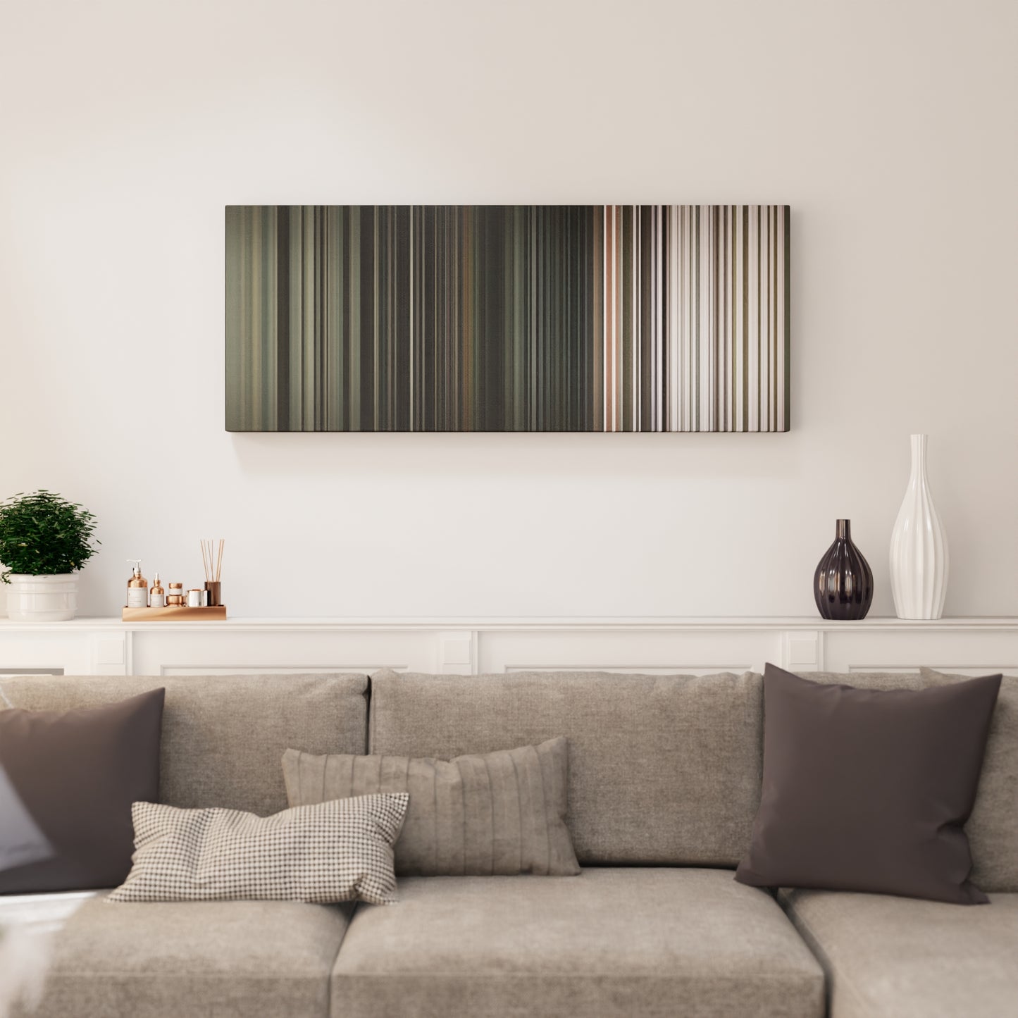 Living room interior with Eminem-Not-Afraid Frome on the wall