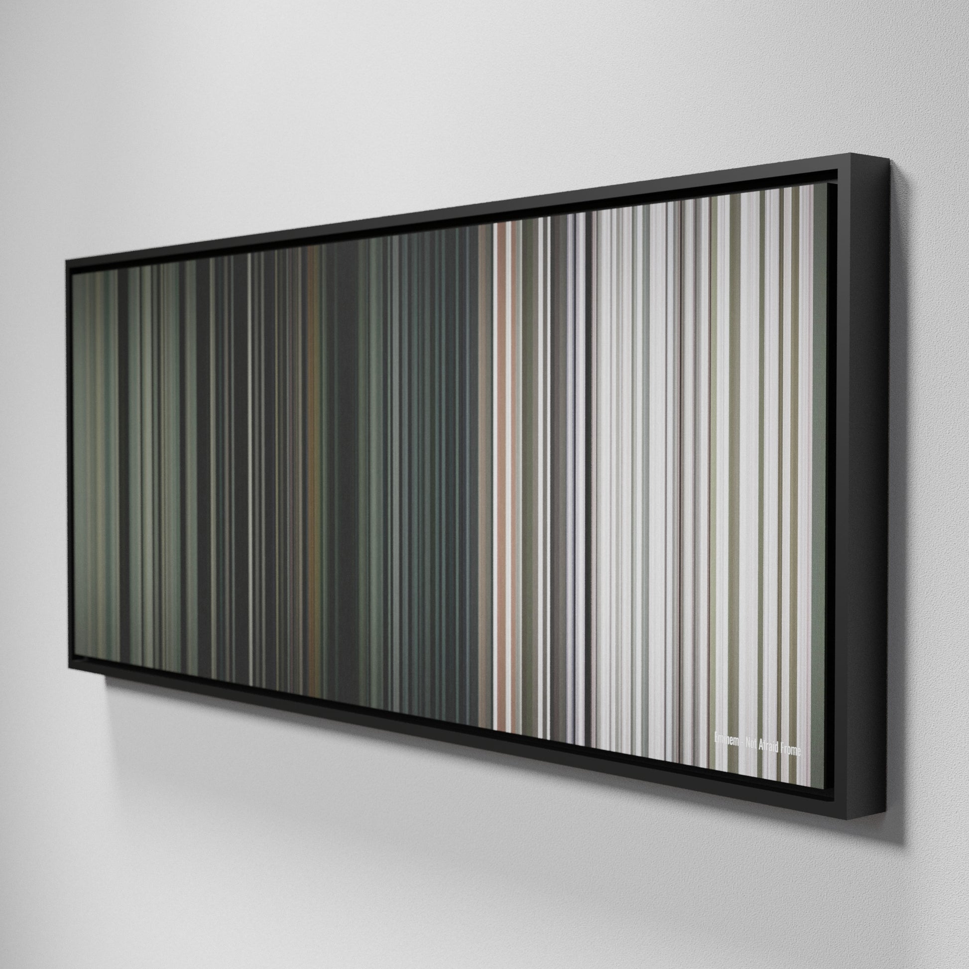 Side view of Framed Buff's of Eminem-Not-Afraid Frome on the wall