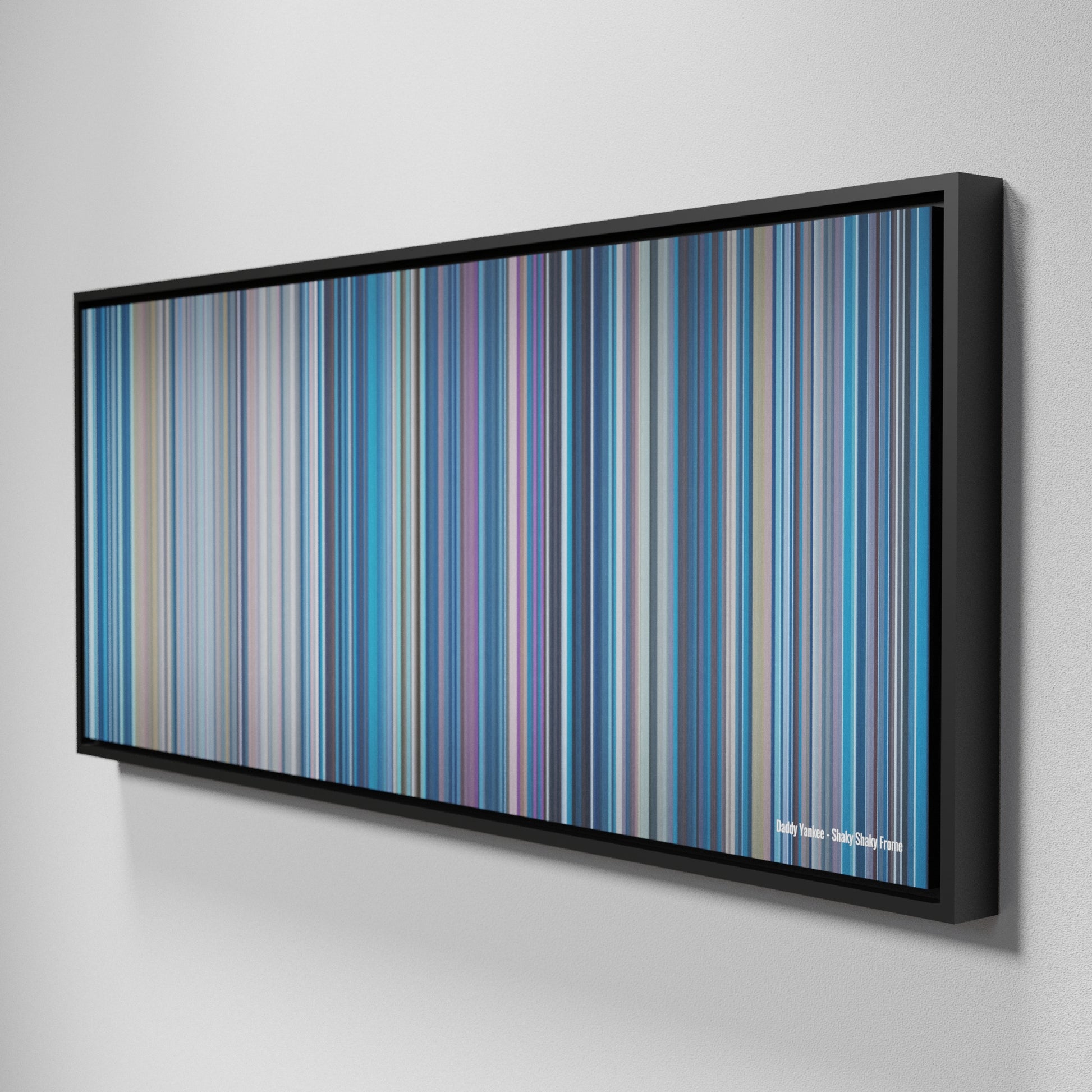 Side view of Framed Buff's of Daddy-Yankee-Shaky-Shaky Frome on the wall