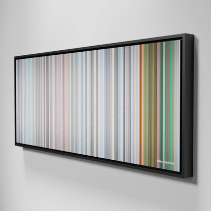 Side view of Framed Buff's of Maluma-Corazon Frome on the wall