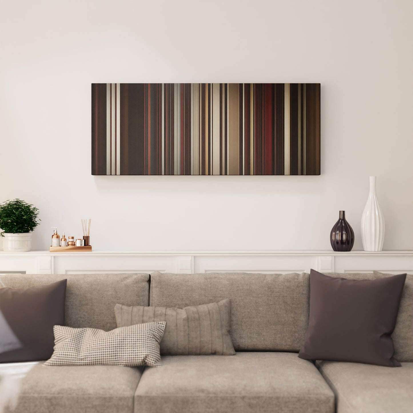 Living room interior with MTZ-Manuel-Turizo-Una-Lady-Como-Tu Frome on the wall