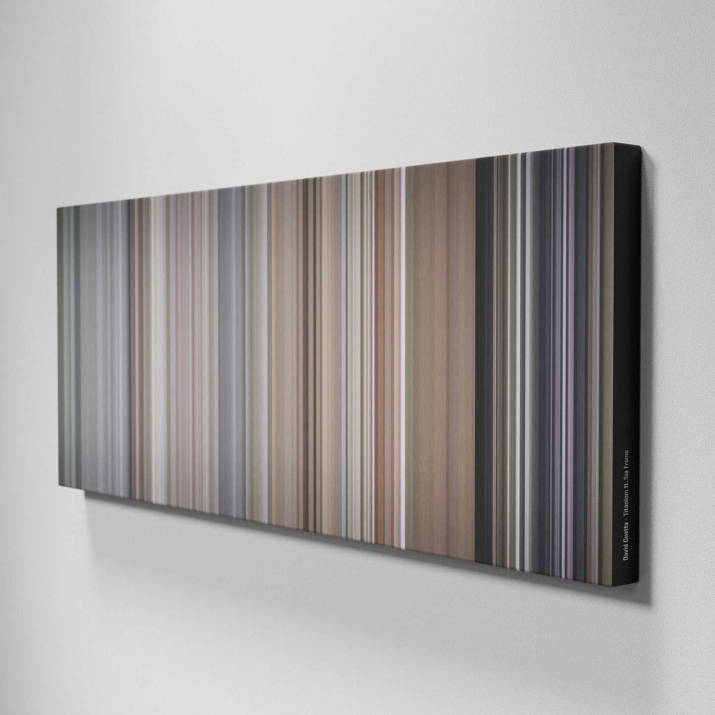 Side view of Buff's of David-Guetta-Titanium Frome on the wall