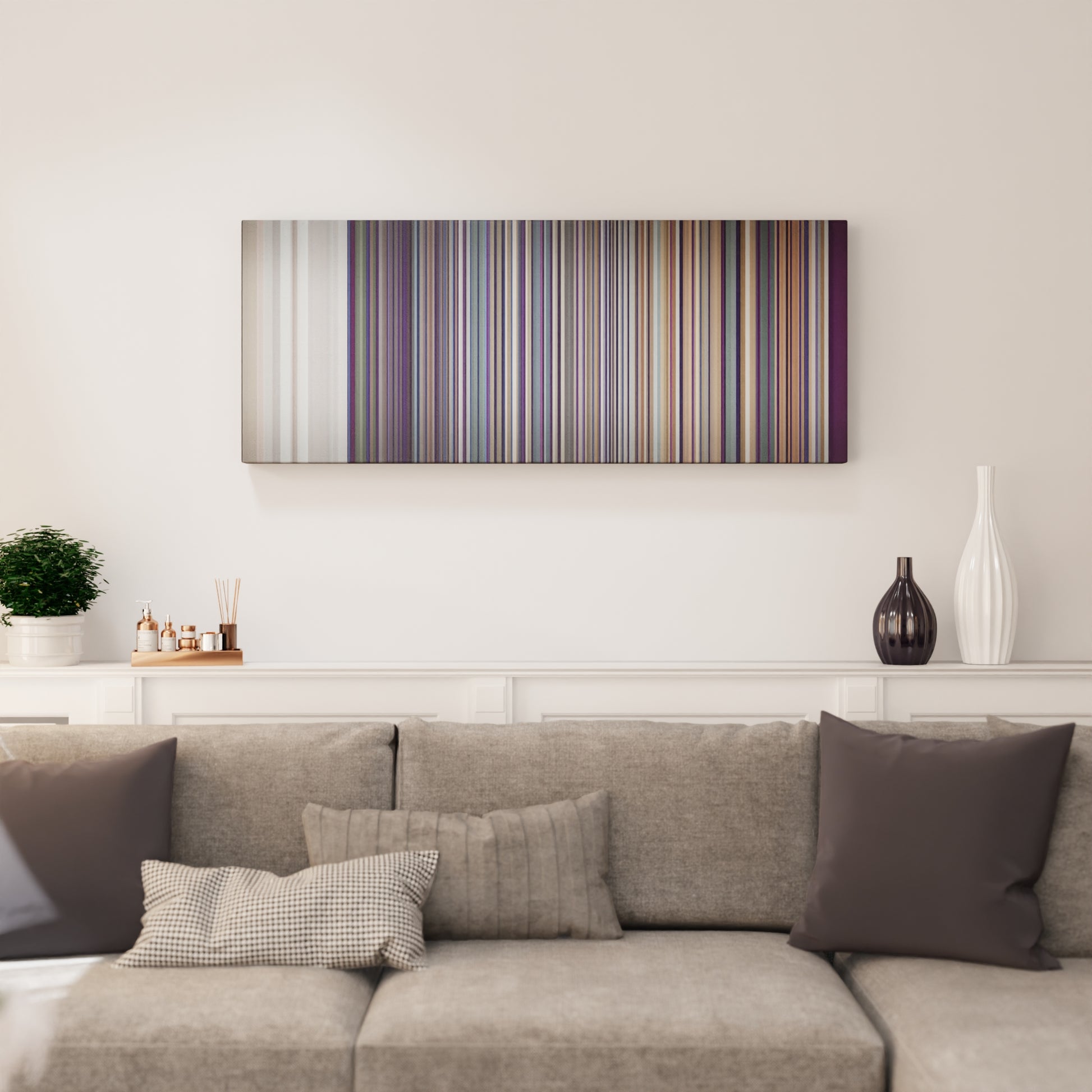 Living room interior with Ozuna-Se-Preparo Frome on the wall