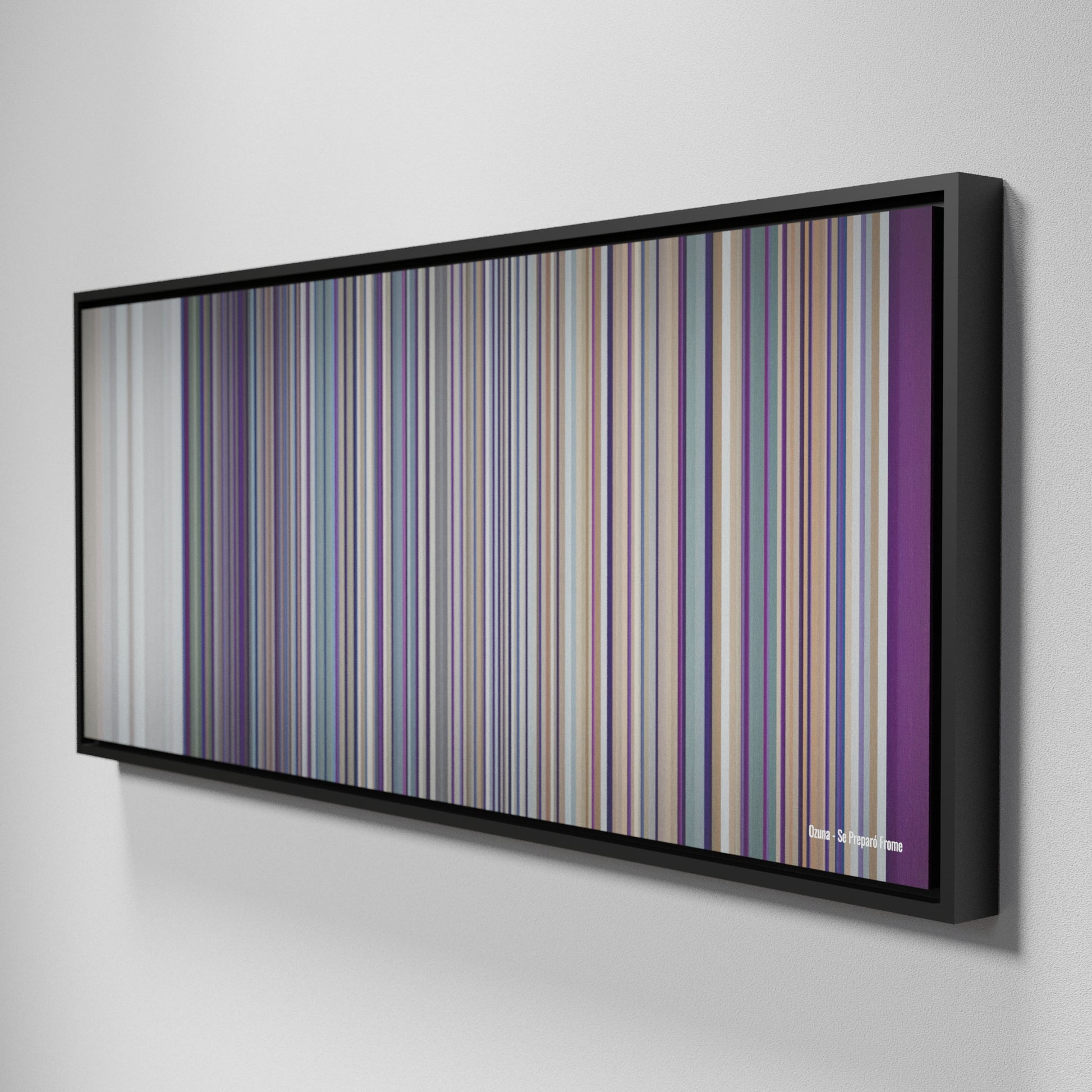 Side view of Framed Buff's of Ozuna-Se-Preparo Frome on the wall