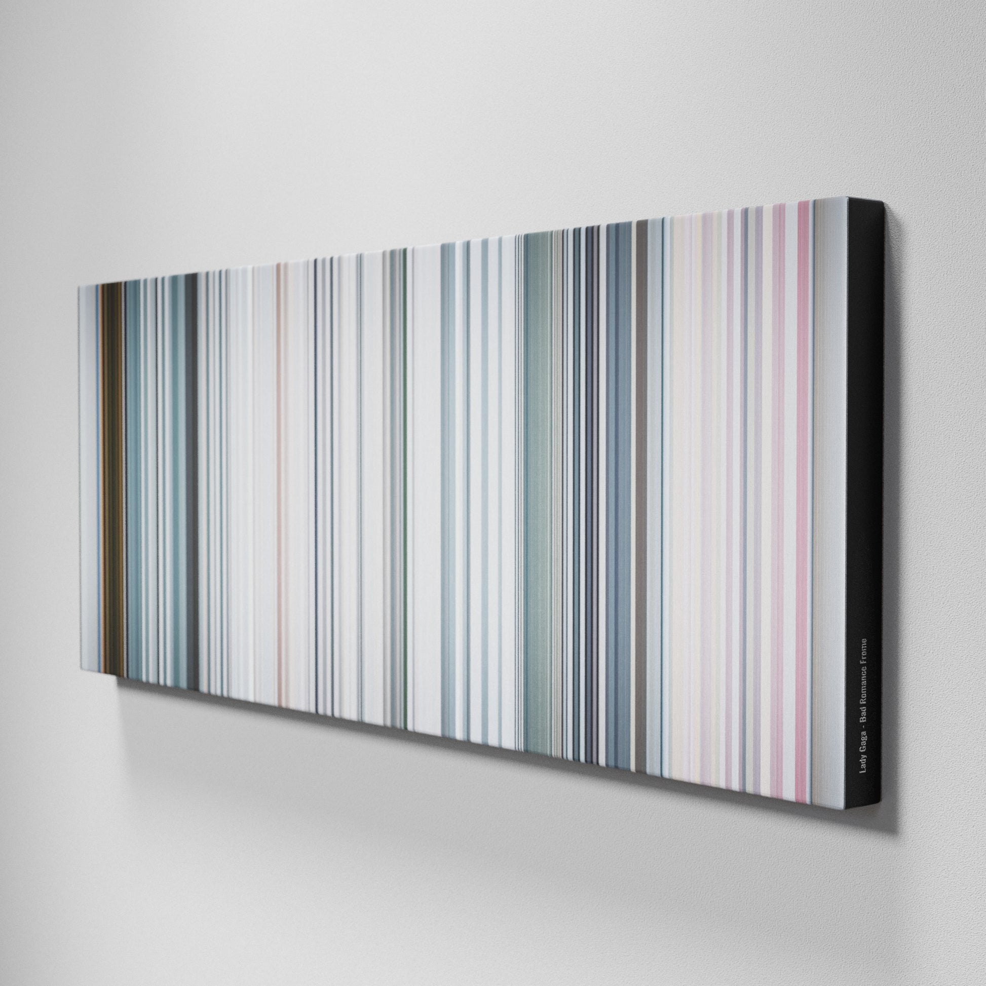 Side view of Buff's of Lady-Gaga-Bad-Romance Frome on the wall