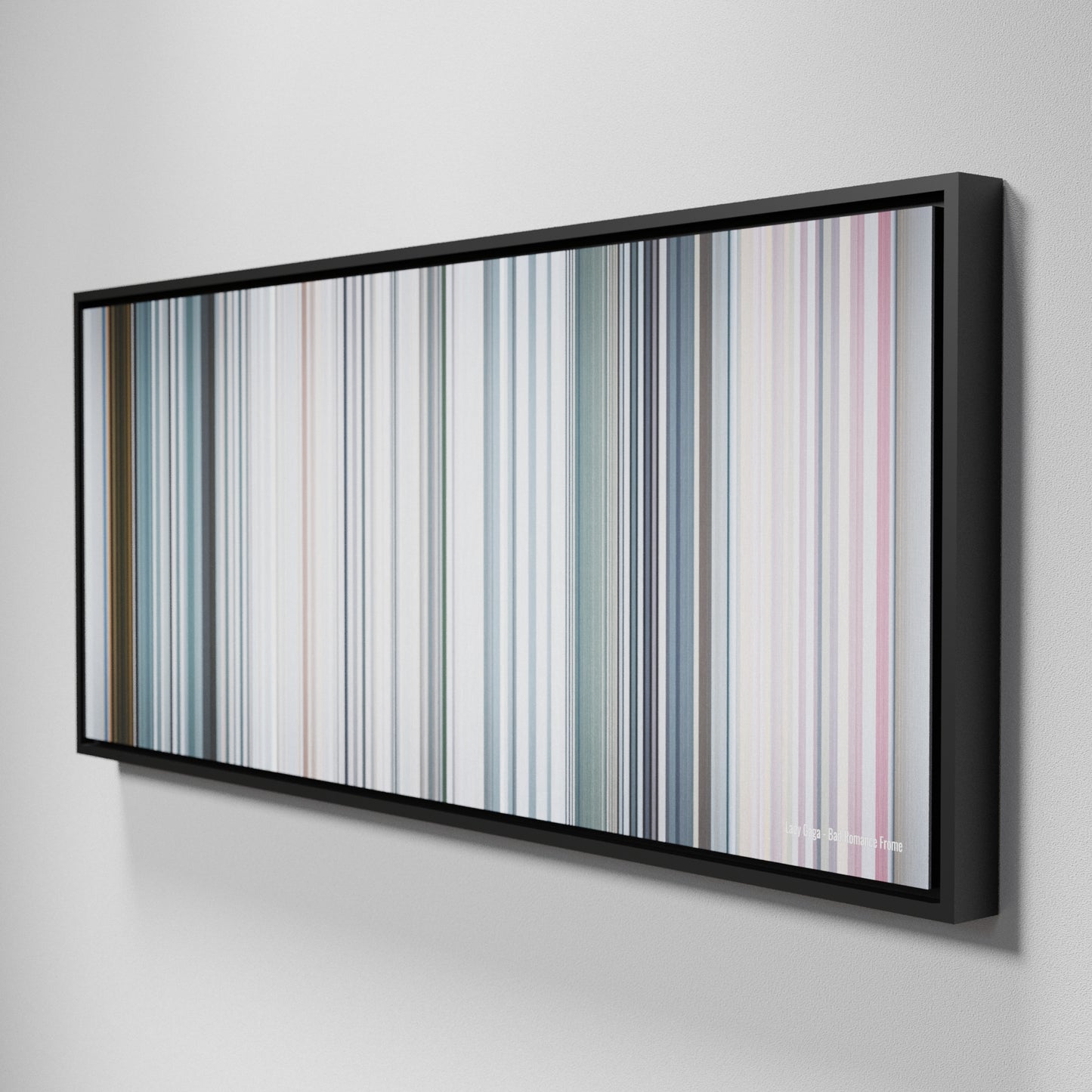 Side view of Framed Buff's of Lady-Gaga-Bad-Romance Frome on the wall