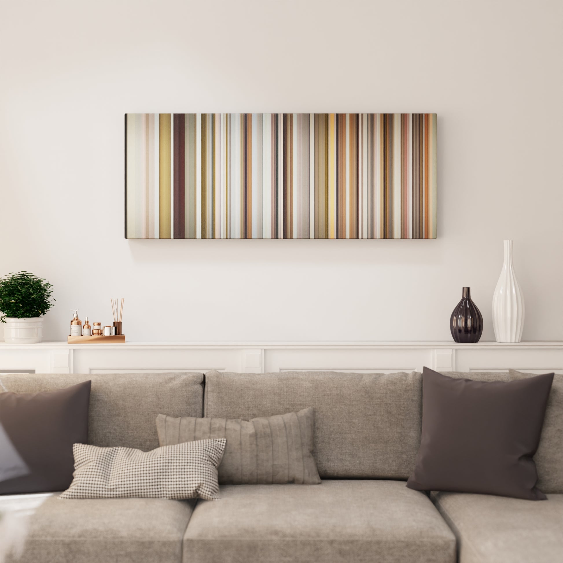 Living room interior with Carlos-Vives-Sebastian-Yatra-Robarte-un-Beso Frome on the wall