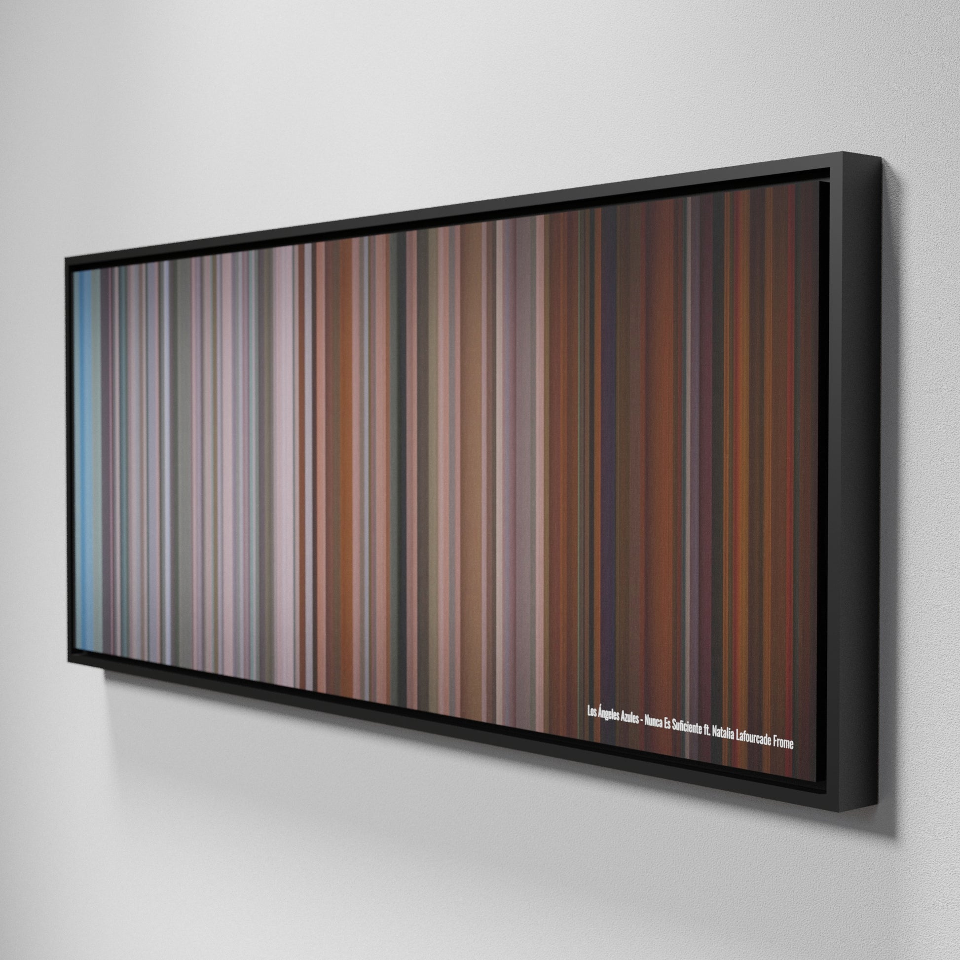 Side view of Framed Buff's of Los-Angeles-Azules-Nunca-Es-Suficiente Frome on the wall