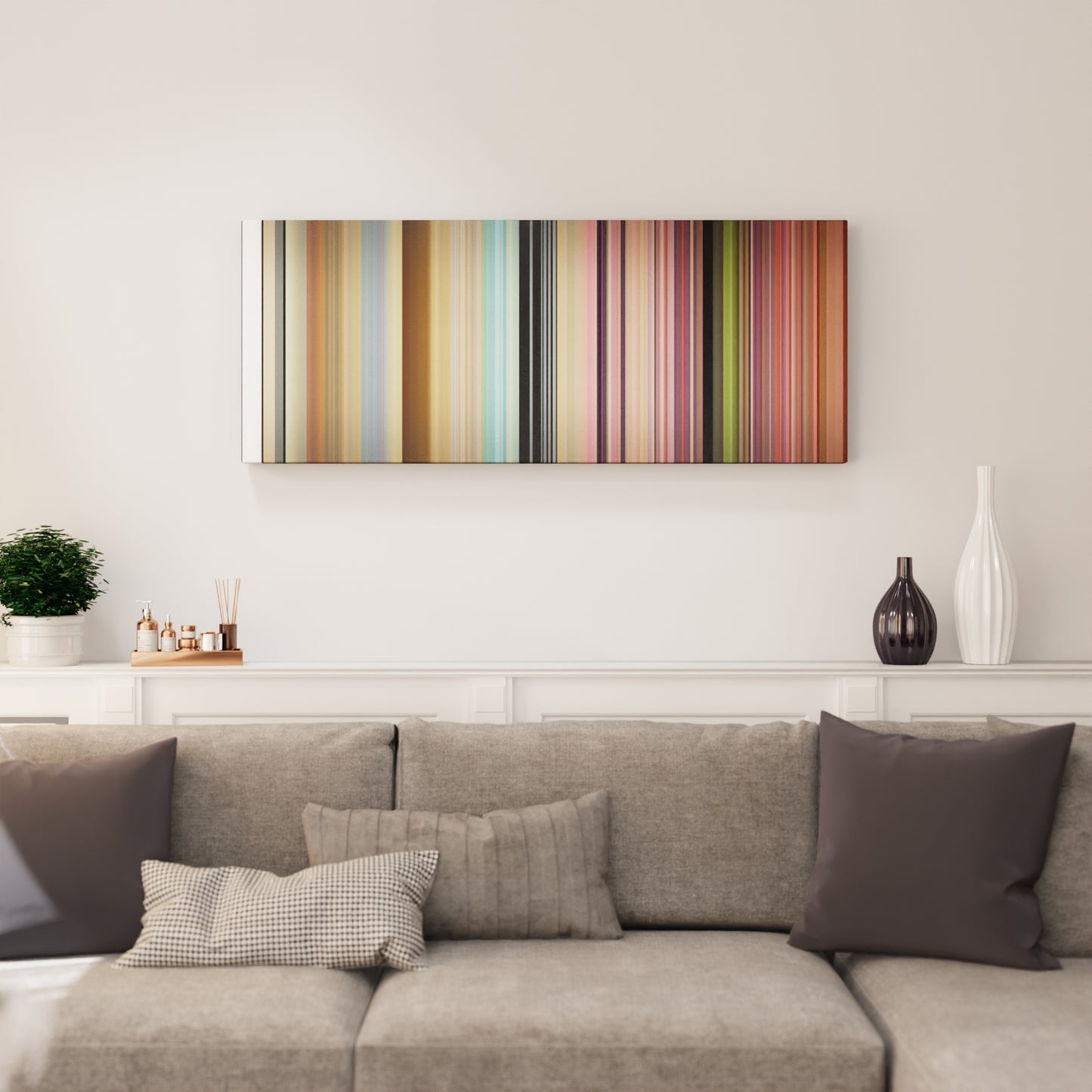 Living room interior with BTS-Boy-With-Luv Frome on the wall