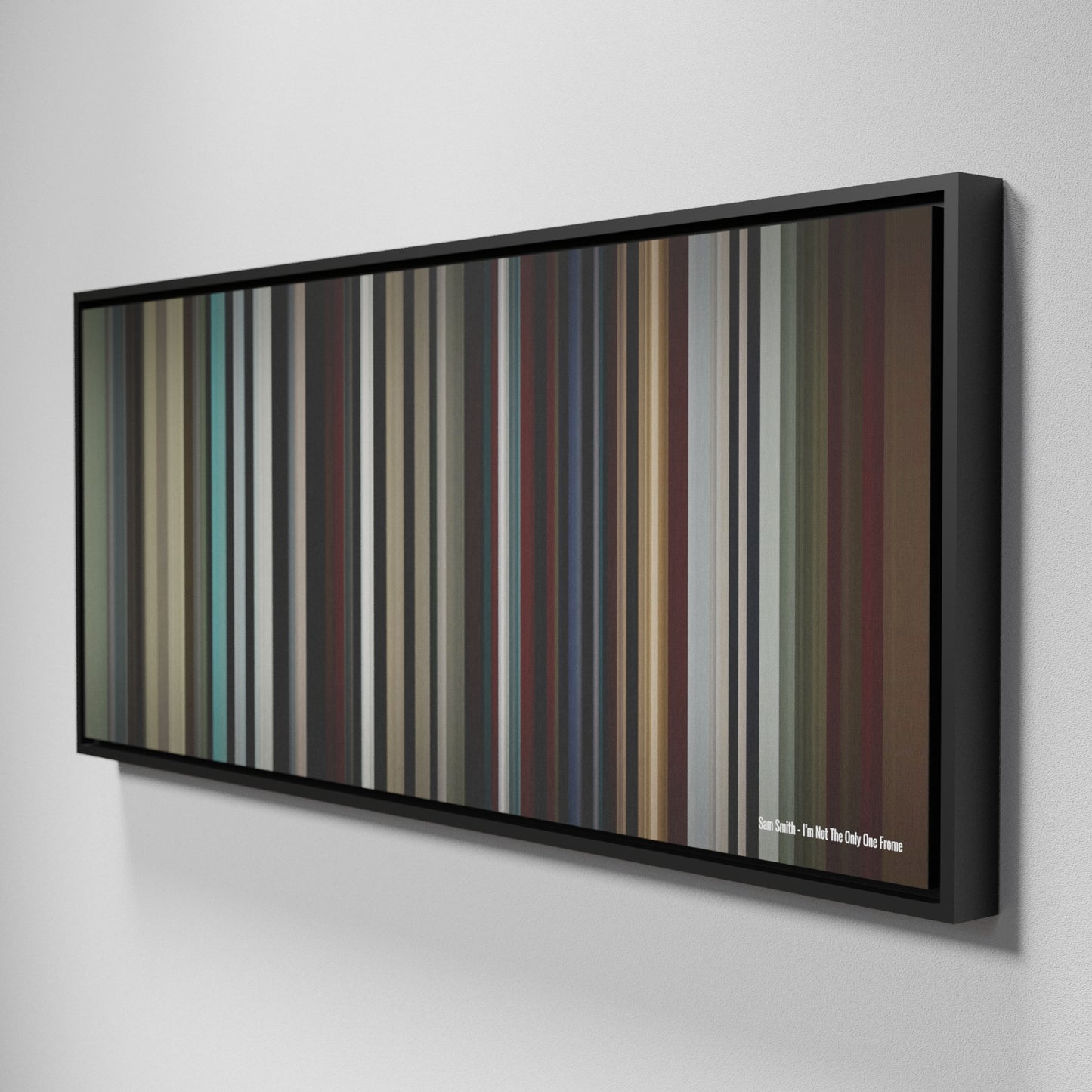 Side view of Framed Buff's of Sam-Smith-Im-Not-The-Only-One Frome on the wall