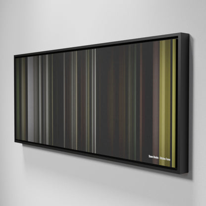 Side view of Framed Buff's of Shawn-Mendes-Stitches Frome on the wall