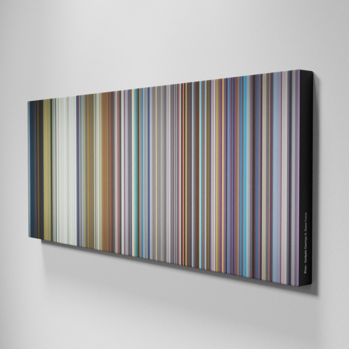 Side view of Buff's of Wisin-Escapate-Conmigo Frome on the wall