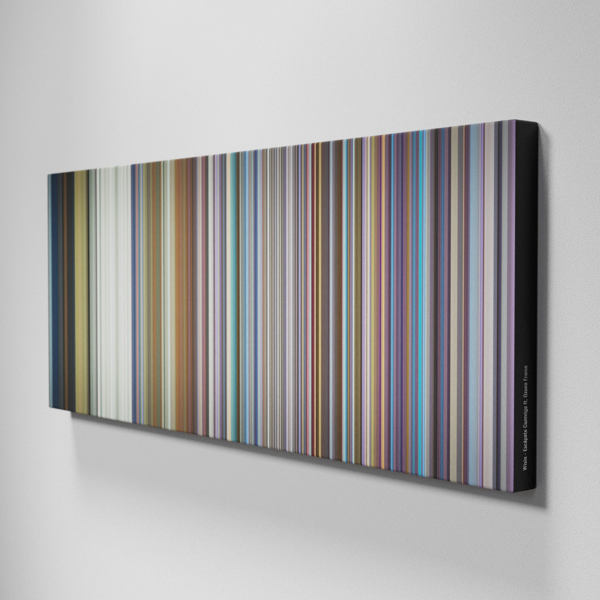 Side view of Buff's of Wisin-Escapate-Conmigo Frome on the wall