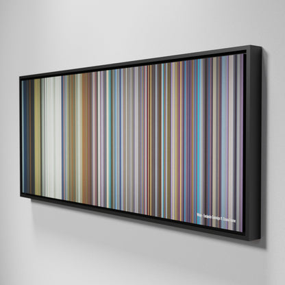 Side view of Framed Buff's of Wisin-Escapate-Conmigo Frome on the wall