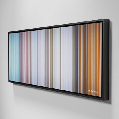 Side view of Framed Buff's of a-ha-Take-On-Me Frome on the wall