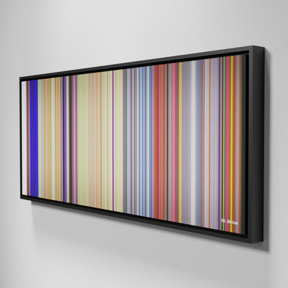 Side view of Framed Buff's of BTS-DNA Frome on the wall