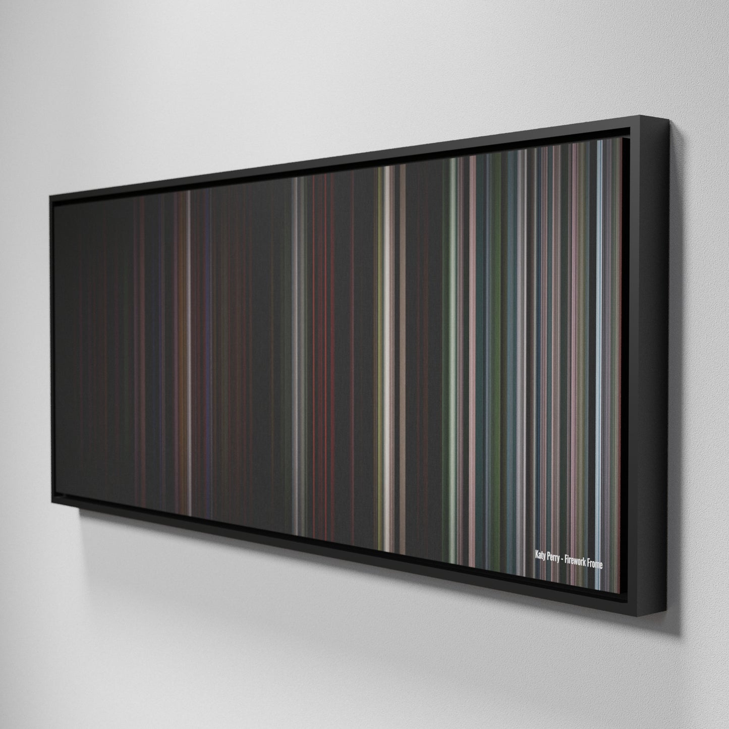 Side view of Framed Buff's of Katy-Perry-Firework Frome on the wall