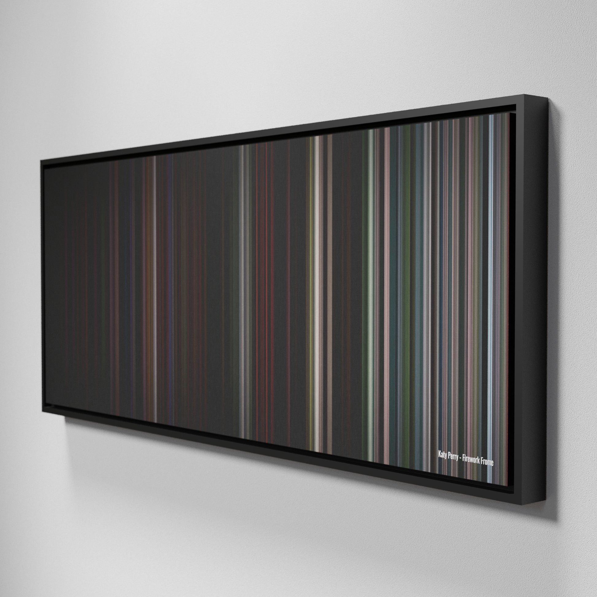 Side view of Framed Buff's of Katy-Perry-Firework Frome on the wall