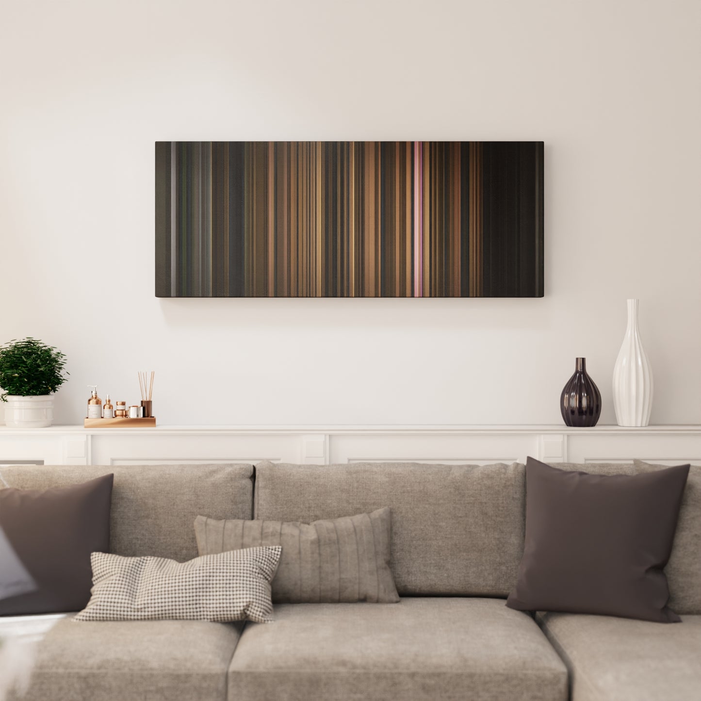 Living room interior with Imagine-Dragons-Radioactive Frome on the wall