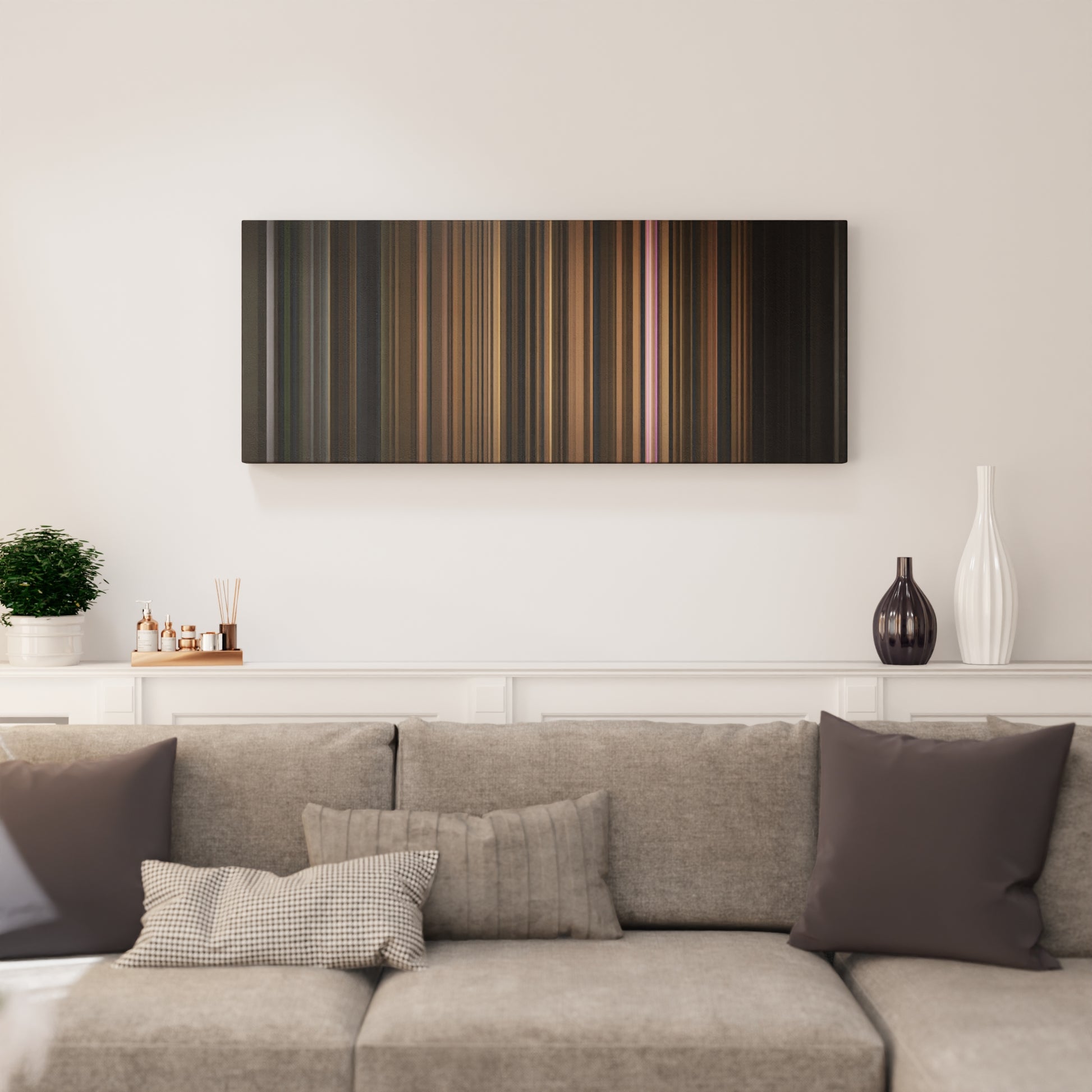 Living room interior with Imagine-Dragons-Radioactive Frome on the wall