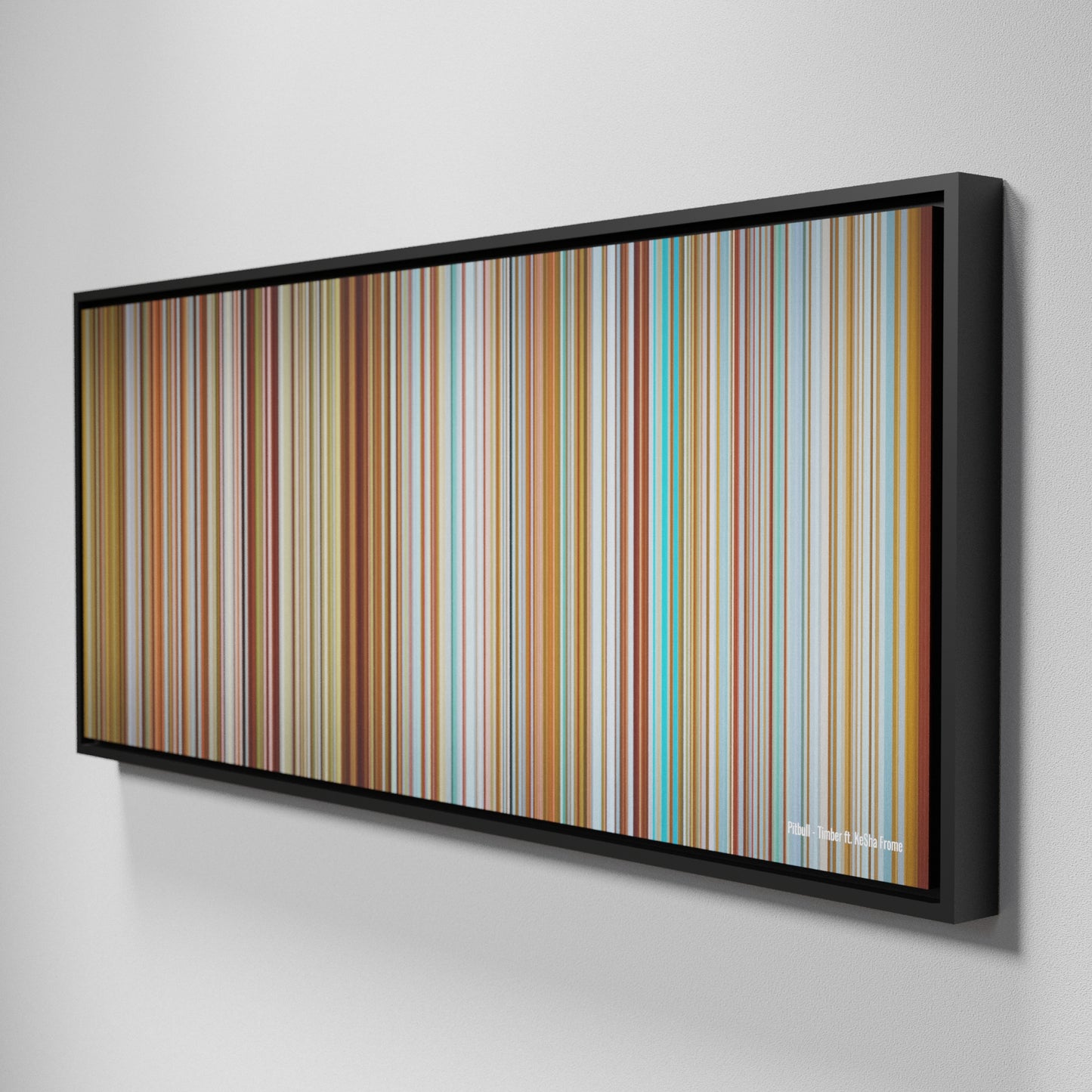 Side view of Framed Buff's of Pitbull-Timber Frome on the wall