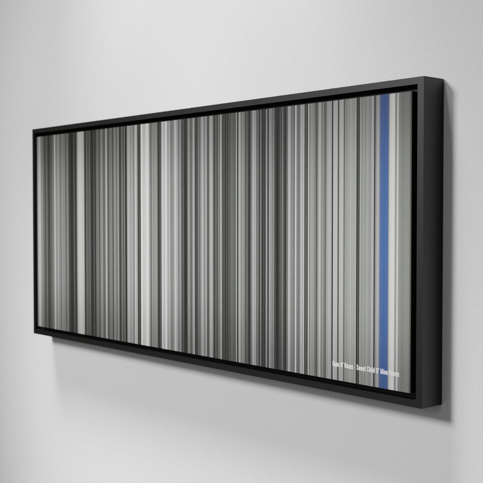 Side view of Framed Buff's of Guns-N-Roses-Sweet-Child-O-Mine Frome on the wall