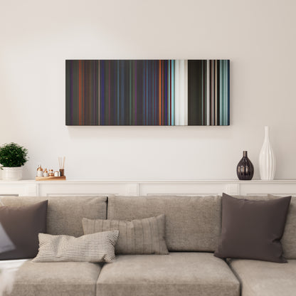 Living room interior with Charlie-Puth-Attention Frome on the wall