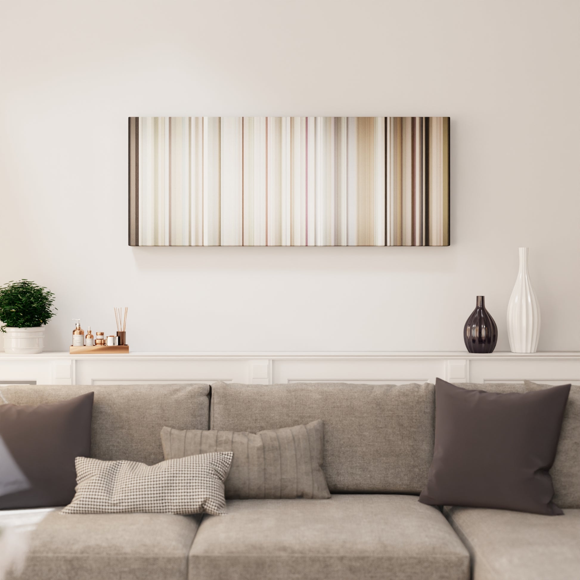 Living room interior with One-Direction-What-Makes-You-Beautiful Frome on the wall