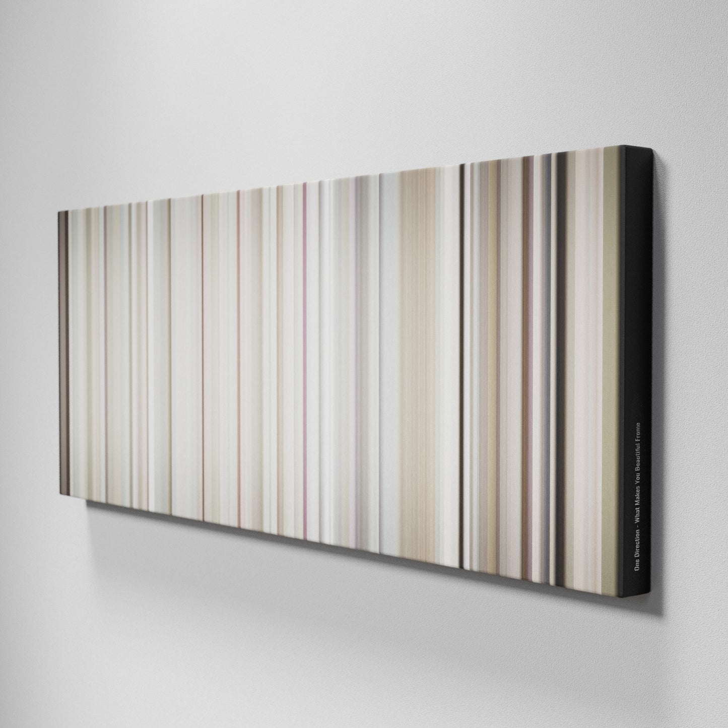 Side view of Buff's of One-Direction-What-Makes-You-Beautiful Frome on the wall