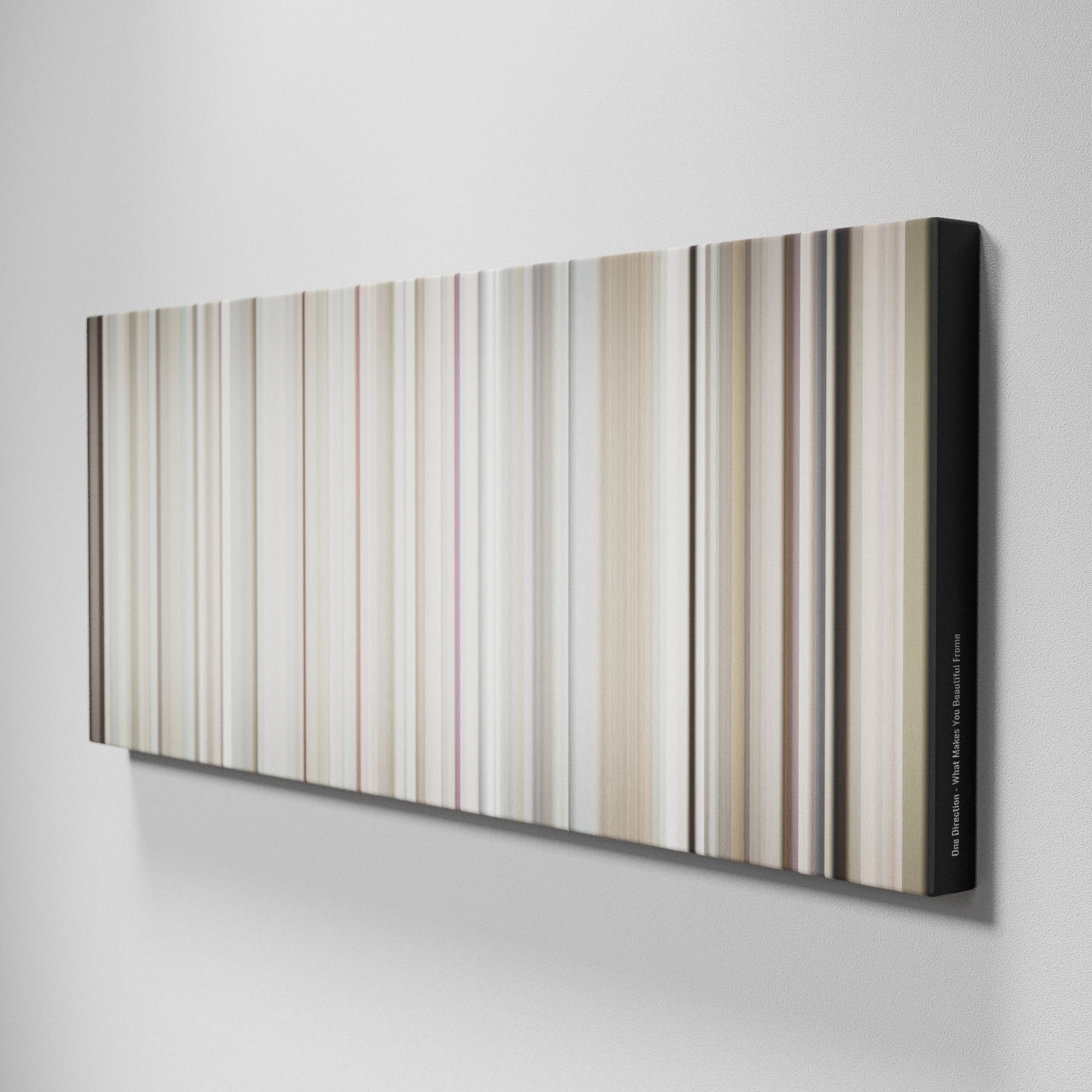 Side view of Buff's of One-Direction-What-Makes-You-Beautiful Frome on the wall