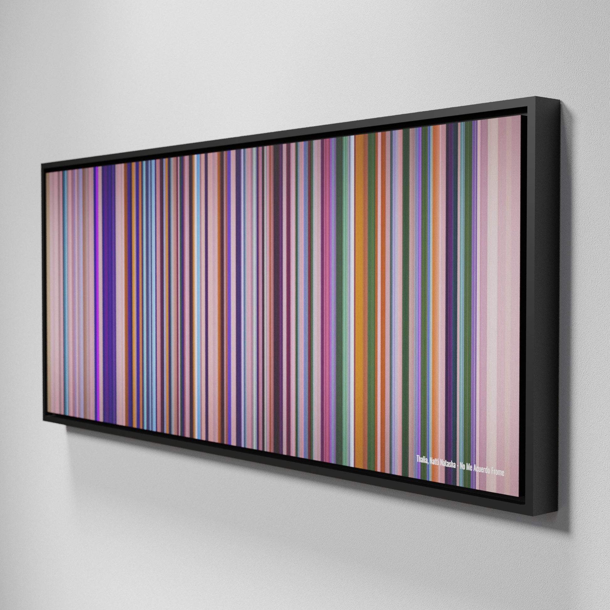 Side view of Framed Buff's of Thalia-Natti-Natasha-No-Me-Acuerdo Frome on the wall