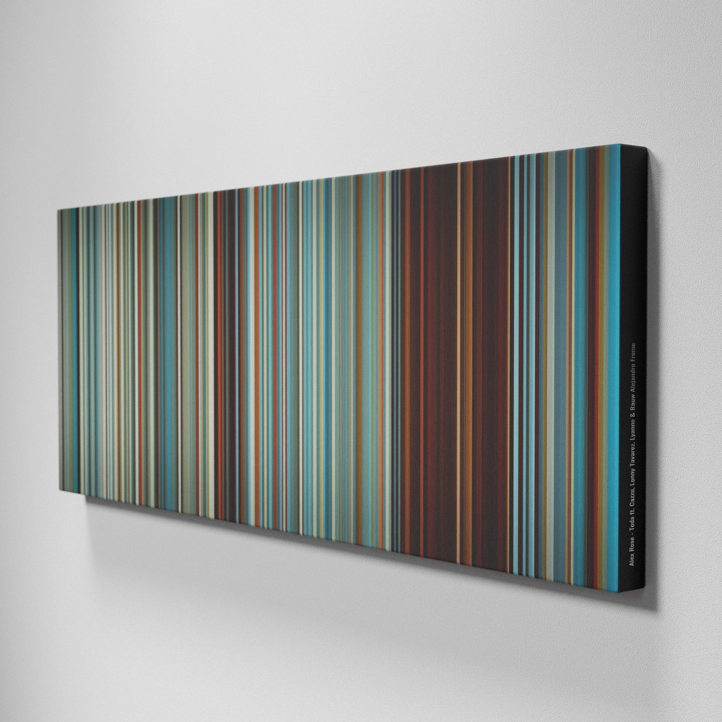 Side view of Buff's of Alex-Rose-Toda Frome on the wall