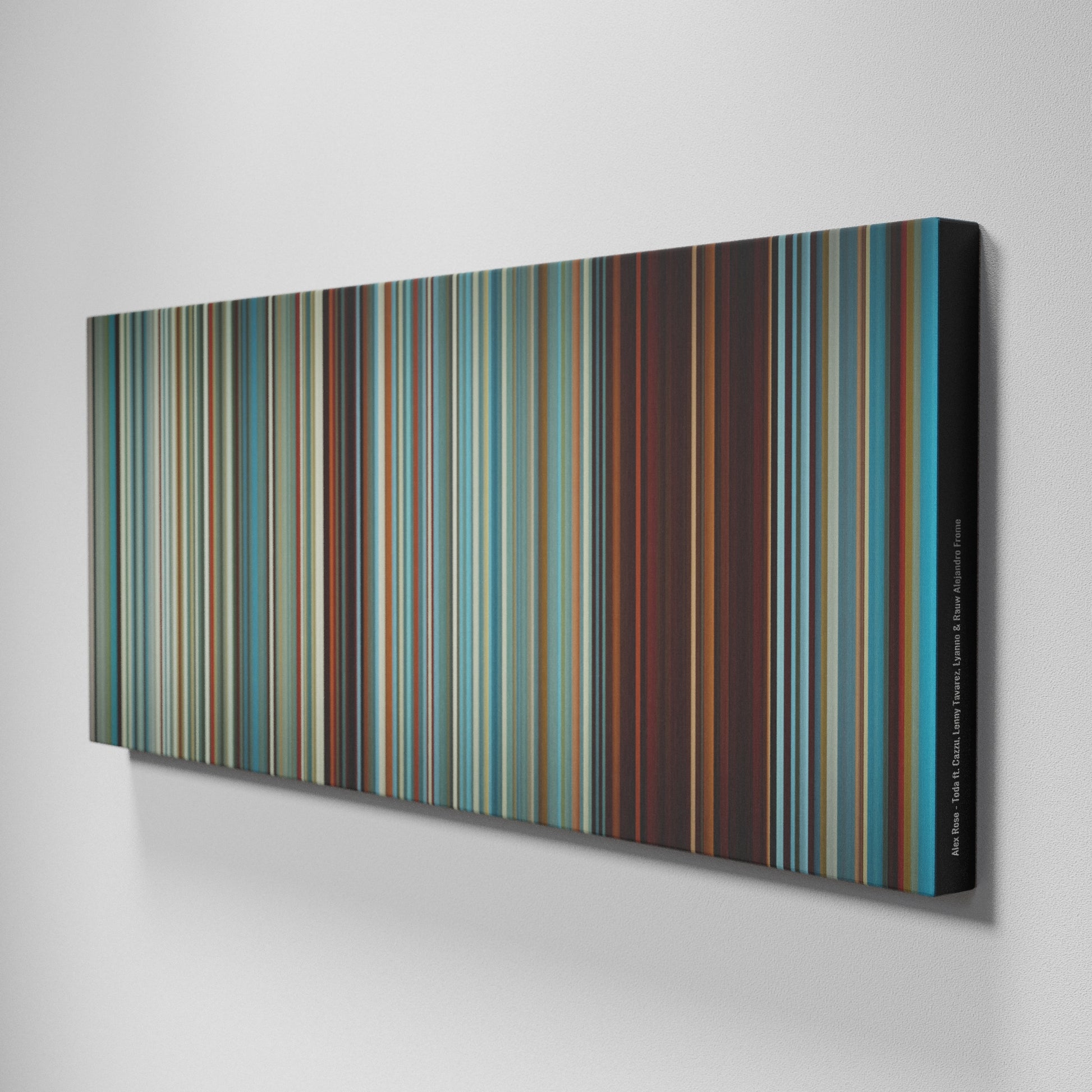 Side view of Buff's of Alex-Rose-Toda Frome on the wall