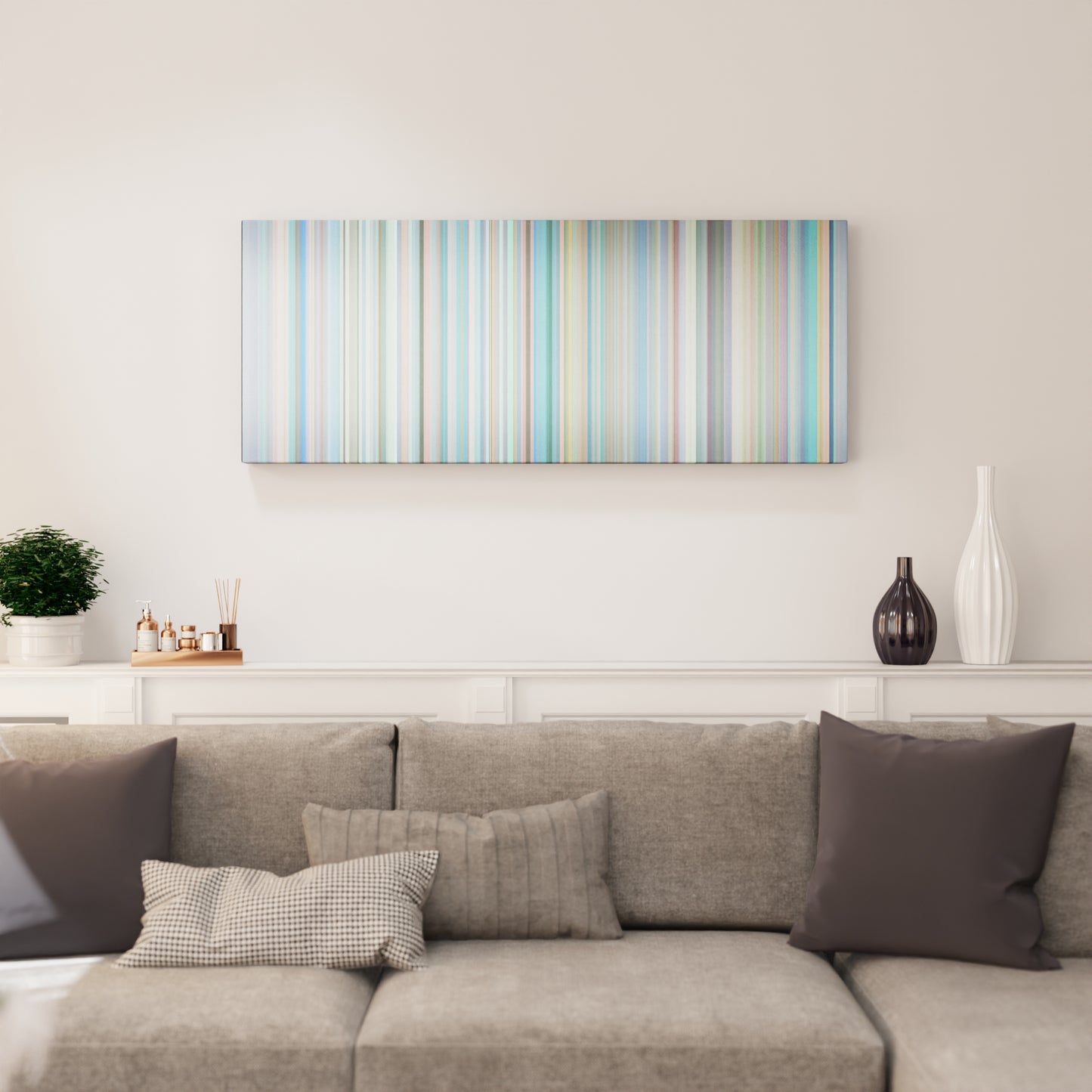 Living room interior with 6ix9ine-Bebe Frome on the wall