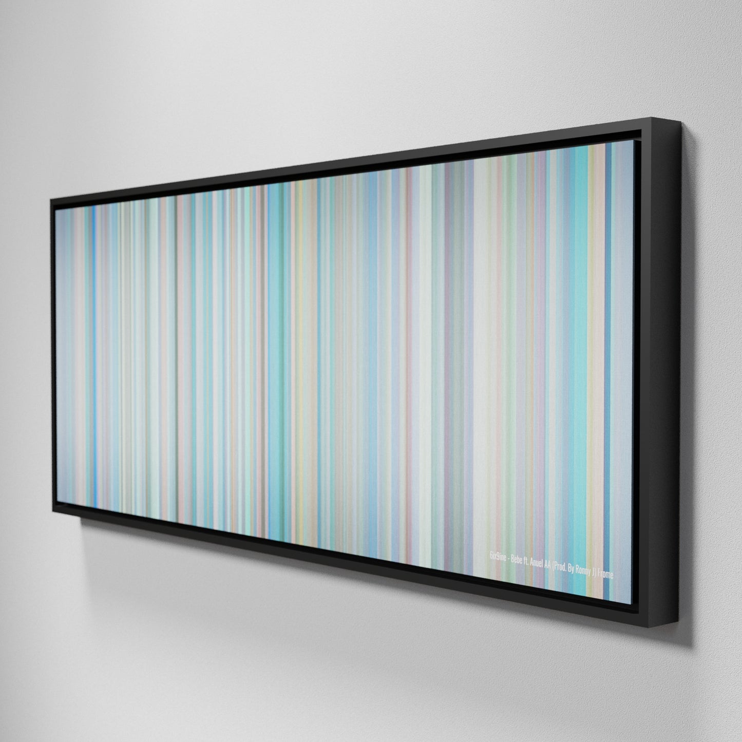 Side view of Framed Buff's of 6ix9ine-Bebe Frome on the wall