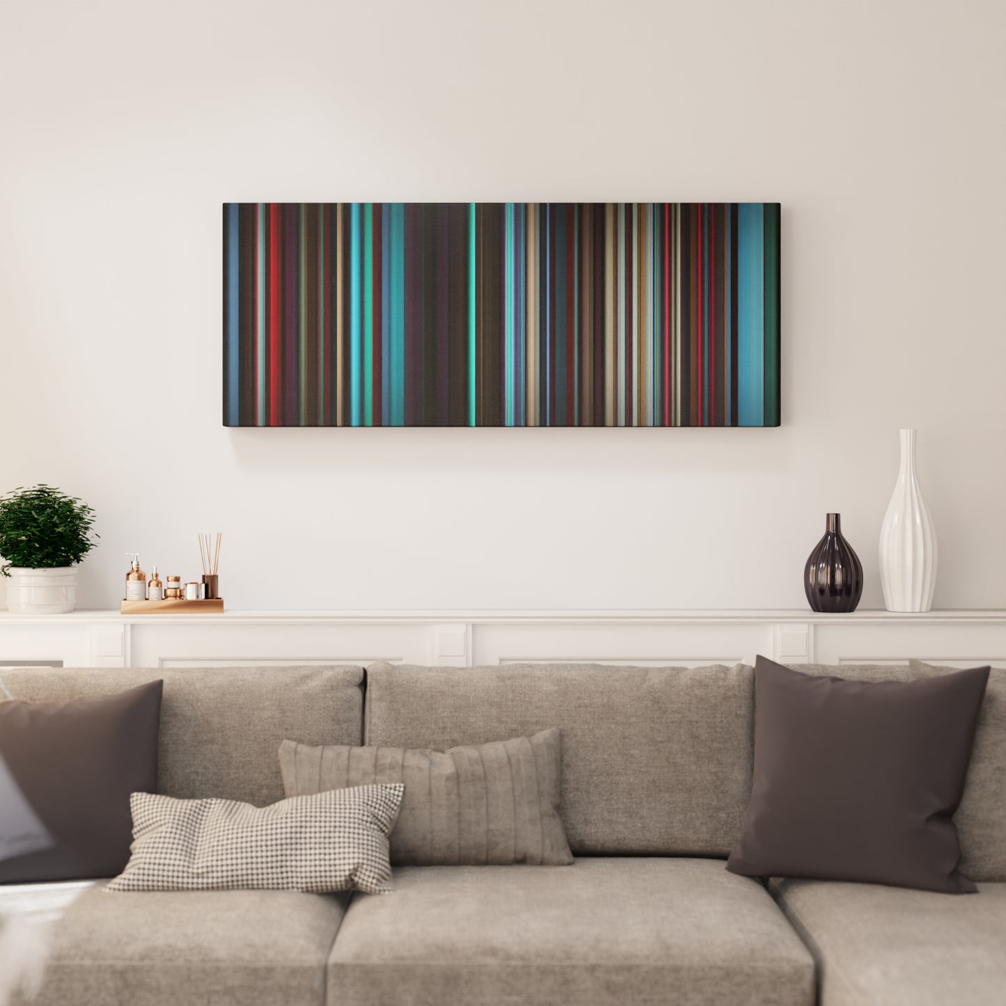 Living room interior with Lady-Gaga-Bradley-Cooper-Shallow Frome on the wall