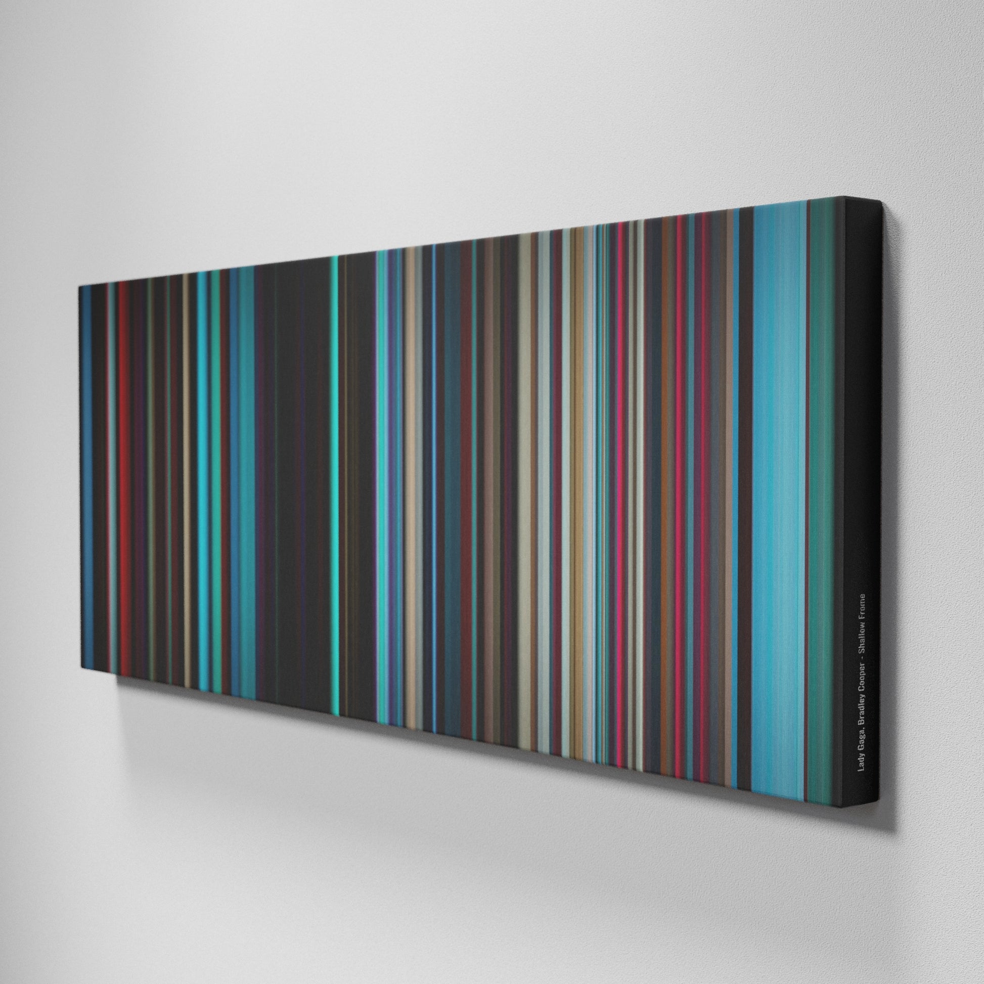 Side view of Buff's of Lady-Gaga-Bradley-Cooper-Shallow Frome on the wall