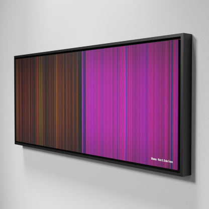 Side view of Framed Buff's of Rihanna-Work Frome on the wall