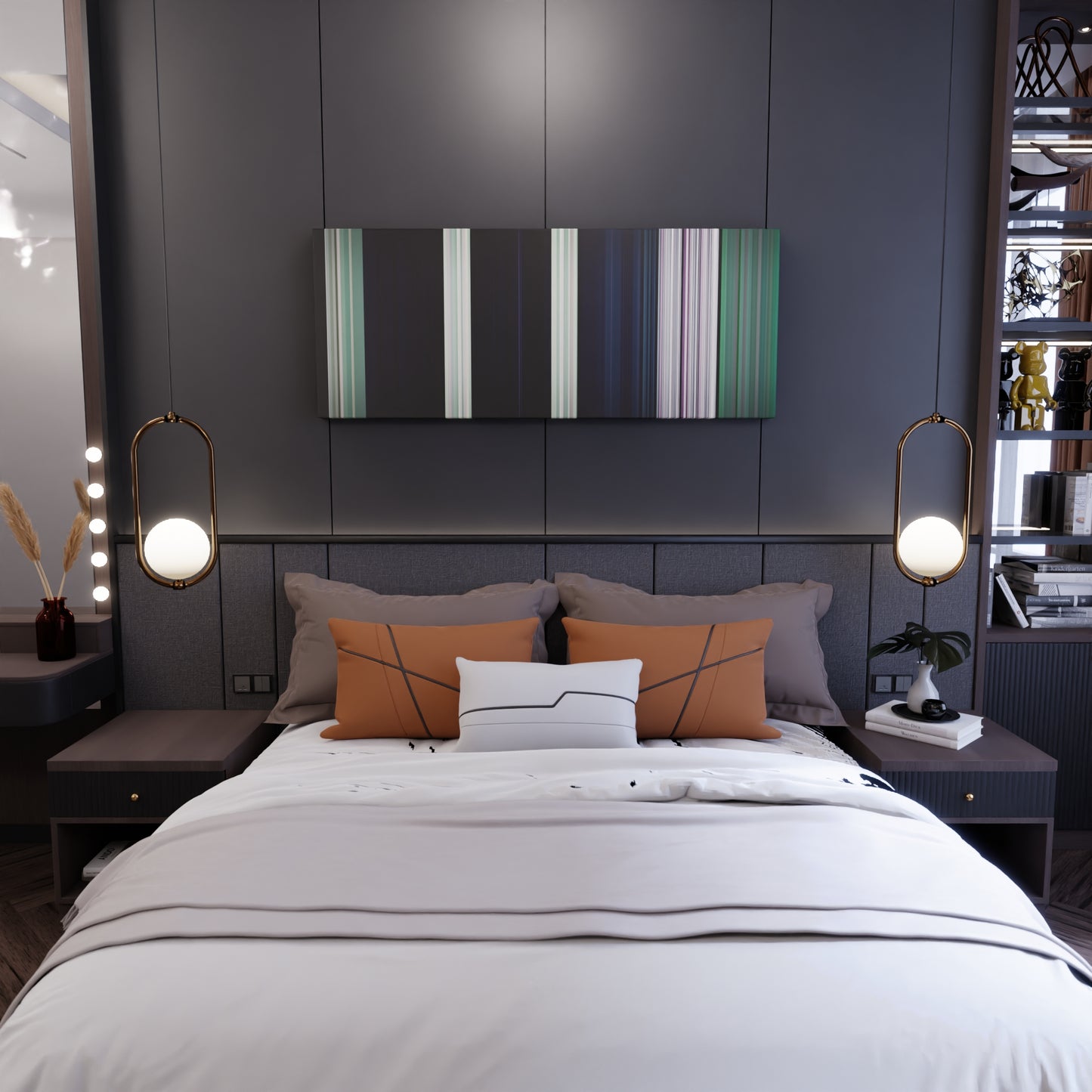 Bedroom interior with twenty-one-pilots-Ride Frome on the wall