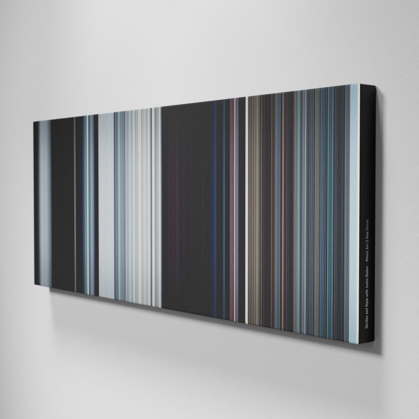 Side view of Buff's of Skrillex-and-Diplo-with-Justin-Bieber-Where-Are-U-Now Frome on the wall