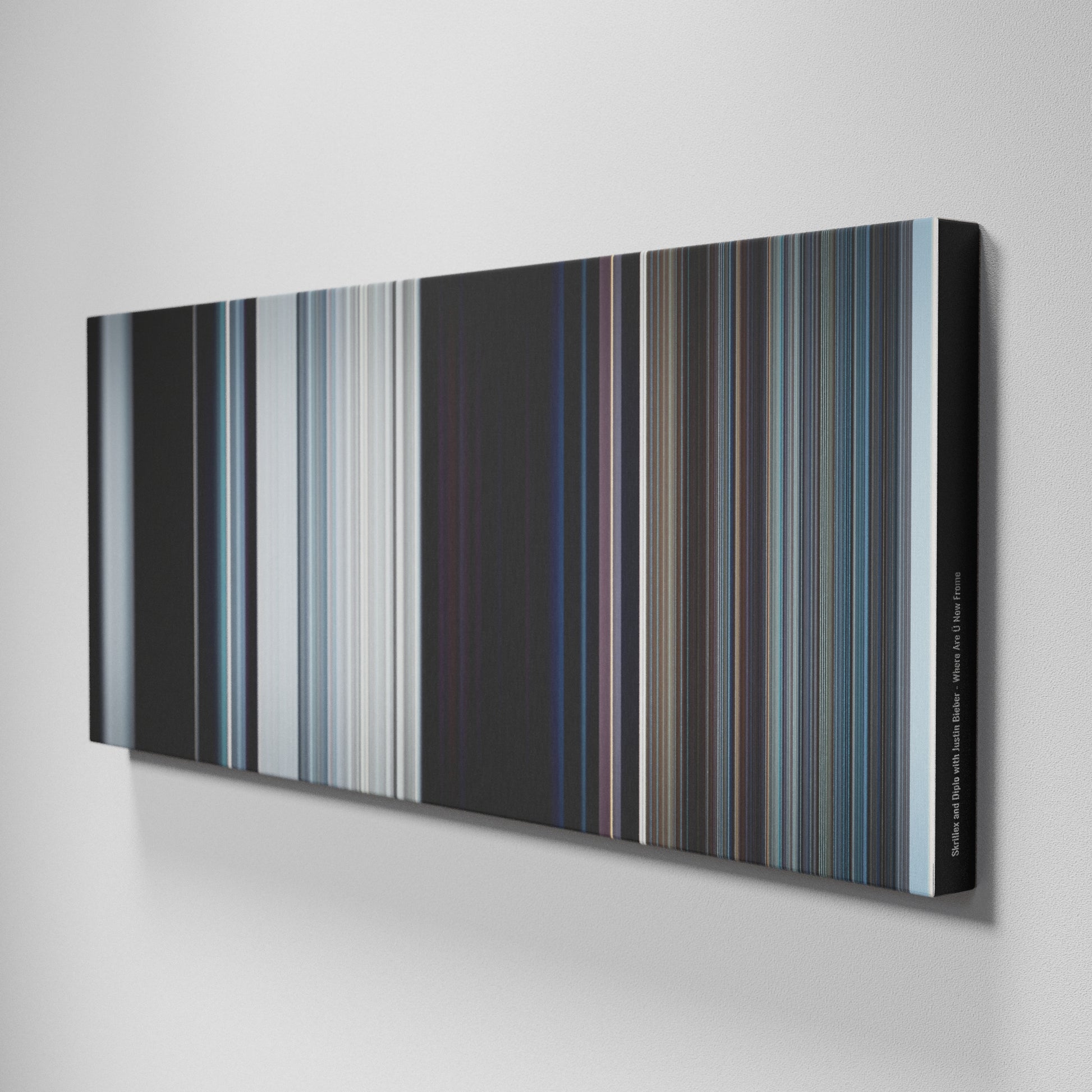 Side view of Buff's of Skrillex-and-Diplo-with-Justin-Bieber-Where-Are-U-Now Frome on the wall