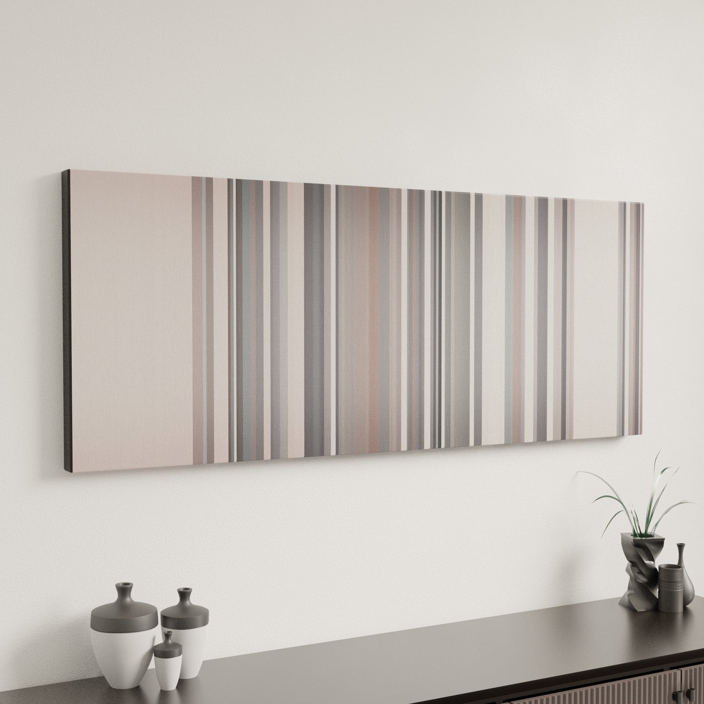 Minimal interior design with Miley-Cyrus-Wrecking-Ball Frome on the wall