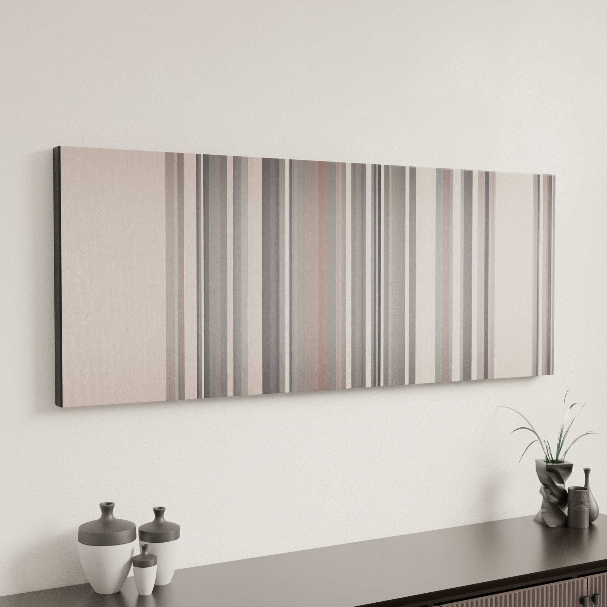 Minimal interior design with Miley-Cyrus-Wrecking-Ball Frome on the wall