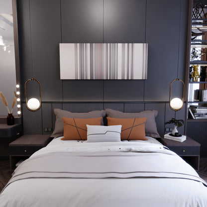 Bedroom interior with Miley-Cyrus-Wrecking-Ball Frome on the wall