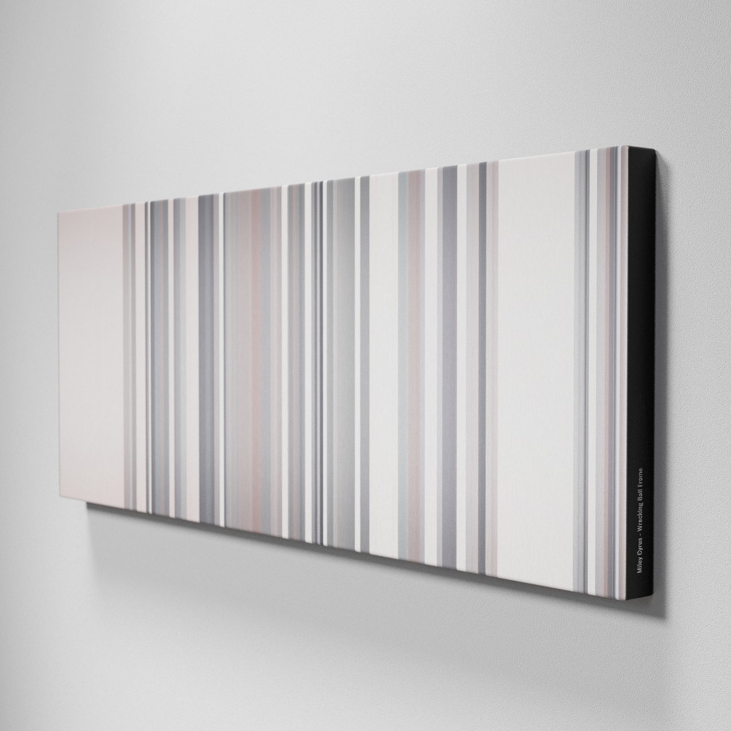 Side view of Buff's of Miley-Cyrus-Wrecking-Ball Frome on the wall