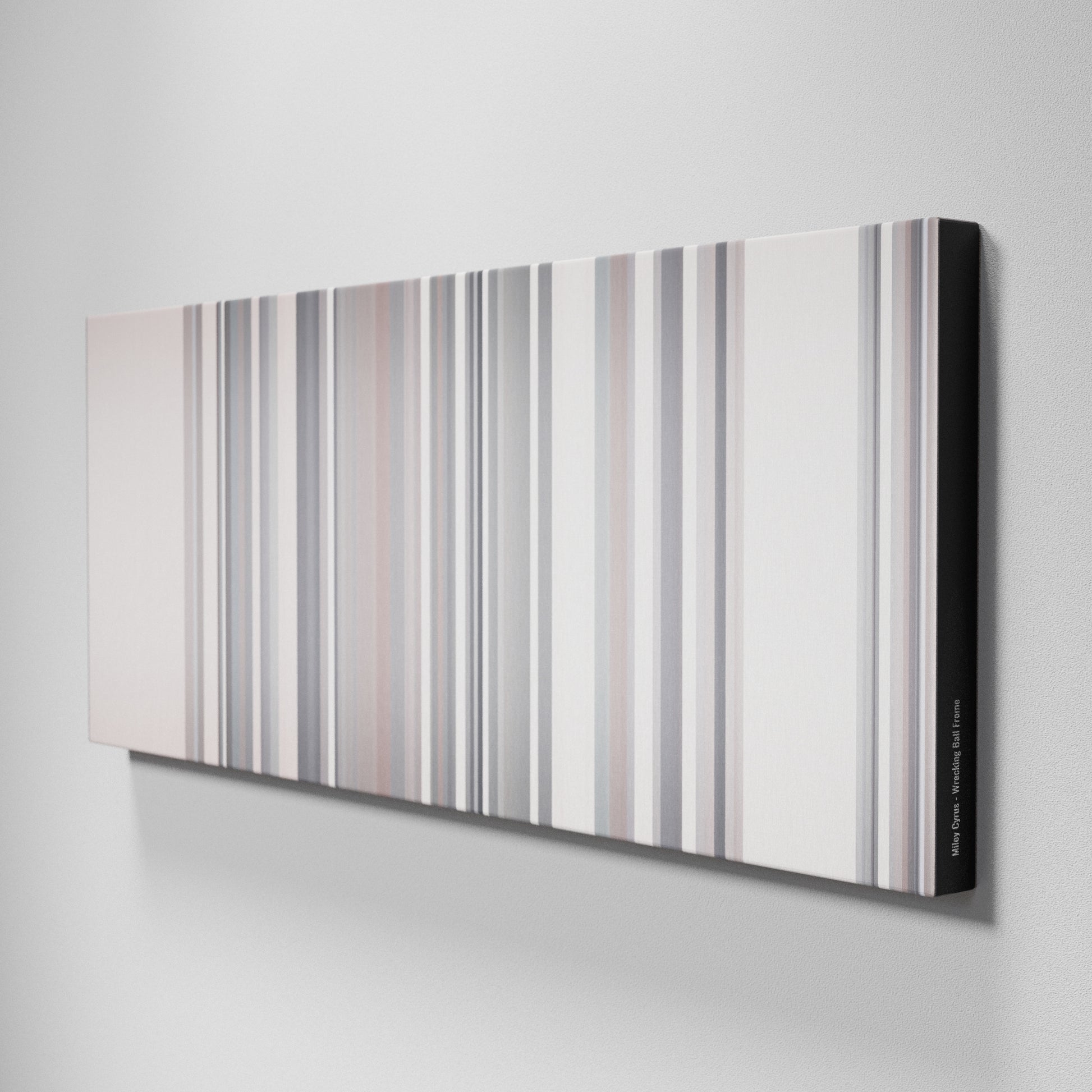 Side view of Buff's of Miley-Cyrus-Wrecking-Ball Frome on the wall