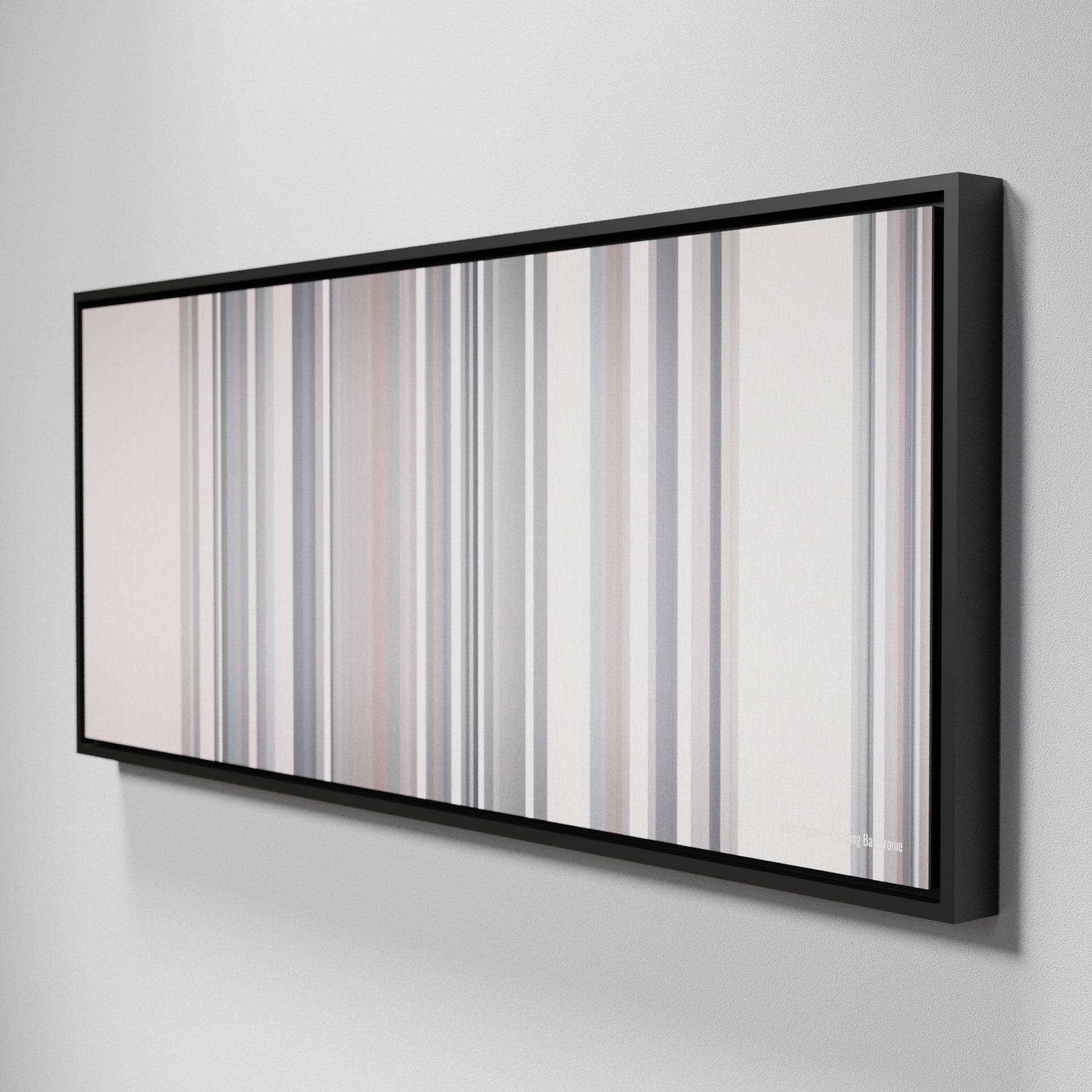 Side view of Framed Buff's of Miley-Cyrus-Wrecking-Ball Frome on the wall