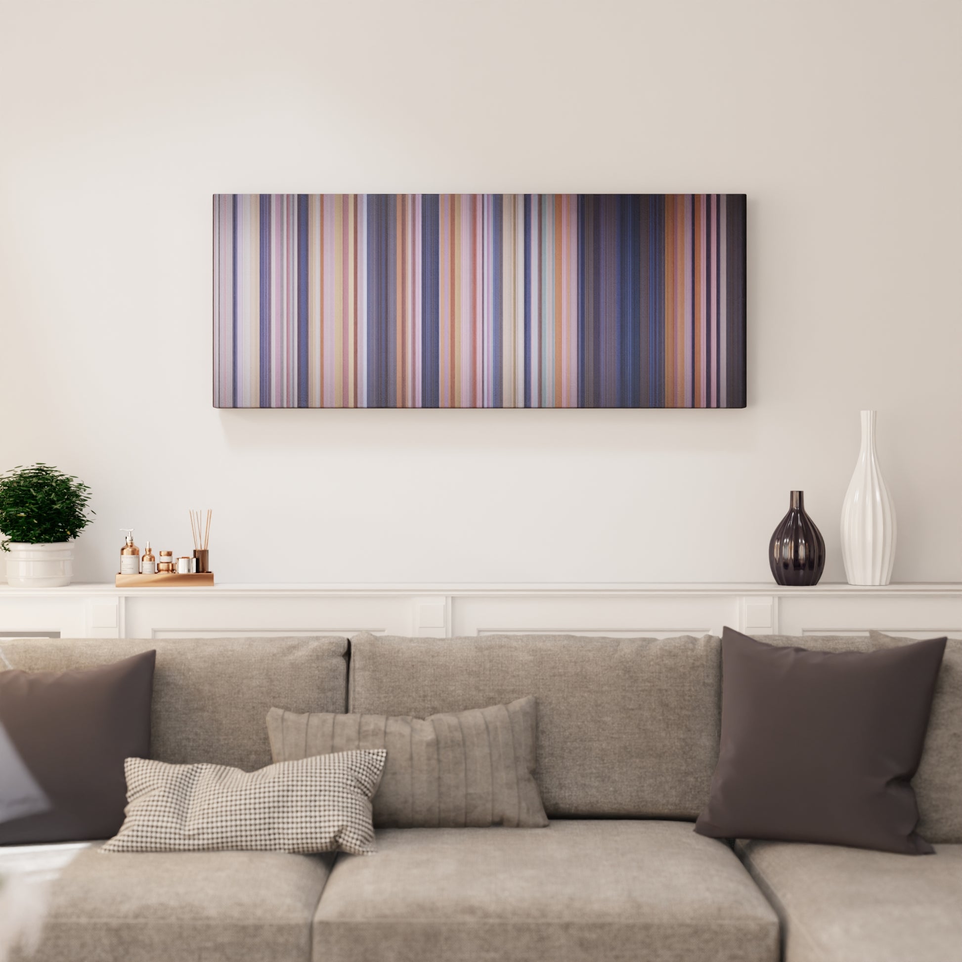 Living room interior with Rick-Astley-Never-Gonna-Give-You-Up Frome on the wall