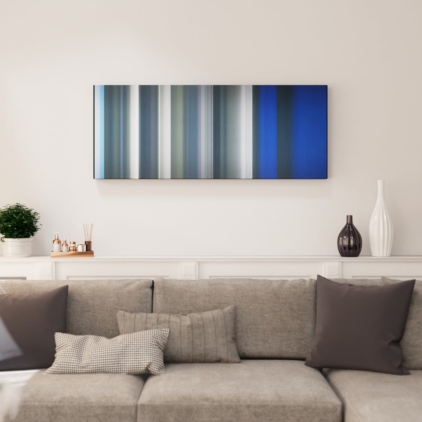 Living room interior with Bruno-Mars-When-I-Was-Your-Man Frome on the wall